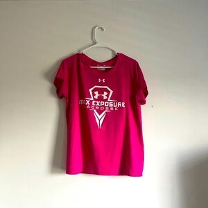 Women's Large Max Exposure Lacrosse Hot Pink Dri-fit T-Shirt